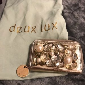BRAND NEW! Deux Lux bedazzled card case